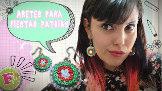 DIY Aretes con Corcholatas para FIESTAS PATRIAS [upl. by Breen]