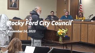 Rocky Ford City Council Meeting Nov 14 2023  LifeSaving Awards Public Participation and Budget [upl. by Kalli]