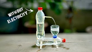 Making Water Fountain Without Electricity at Home from Discarded Plastic Bottles  Science Project [upl. by Drahcir852]