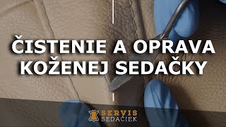 Čistenie a oprava koženej sedačky  Servis sedačiek [upl. by Llevra175]