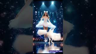 Beautiful girl and ninetailed fox on AGT stage dance agt talent [upl. by Omarr]