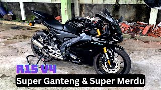 12 Modifikasi R15 V4 Super Ganteng Meredam suara Knalpot R9 lebih merdu amp tidak mengganggu [upl. by Claudell712]