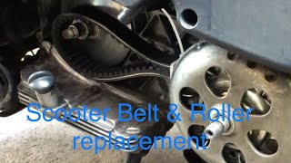 Piaggio Scooter Drive belt and roller replacement leader engine Catastrophic belt failure part 2 [upl. by Fitzgerald]