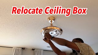 DIYRelocate Ceiling Electrical Box Without Repairing Drywall [upl. by Allistir]