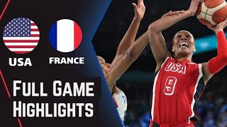 usa vs France women Basketball  Live Highlights  2024 Olympics 1182024 [upl. by Goldwin588]