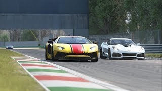 2019 Chevrolet Corvette C7 ZR1 vs Lamborghini Aventador SV vs Aston Martin vs Dodge at Monza [upl. by Harvie]