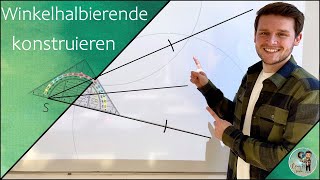 WINKELHALBIERENDE konstruieren  einfach erklärt [upl. by Ursuline]