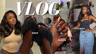 WEEKLY VLOG  MAINTENANCE HAIR  NAILS  DEALING w Anxiety  INFLUENCER EVENTS [upl. by Nailij563]