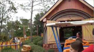 The Barnstormer at Goofys Wiseacre Farm Magic Kingdom Walt Disney World HD  Winter [upl. by Gerta]