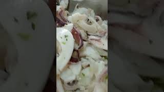 Sea food Marinated shrimp 🦐 octopus 🦑 Insalatademare its so yummy 😋 [upl. by Aikyn]