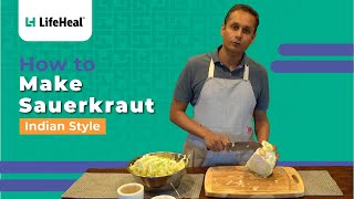 How to Make Sauerkraut  Indian Masala Sauerkraut  Gut Healthy Probiotic Food [upl. by Sisson]