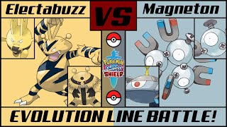 ELECTABUZZ vs MAGNETON  Evolution Line Battle [upl. by Becker]