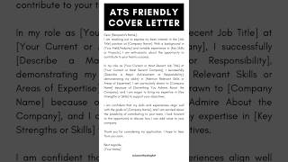 Free ATS Friendly Cover Letter Template 😲 🔥 [upl. by Bish748]