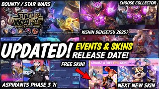 UPDATE FREE LIMITED SKIN  ASPIRANT PHASE 3  NEW EVENT AND SKINS RELEASE DATE  MLBB [upl. by Nivled]