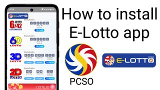 how to download PCSO e lotto app  paano idownload at install ELotto app sa cellphone [upl. by Adilen]