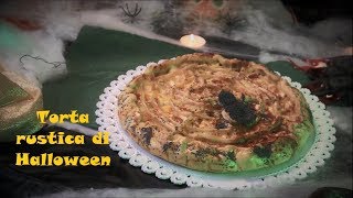 TORTA RUSTICA di Halloween 🕷️ ricetta facile e veloce  Halloween RUSTIC CAKE  Lorenzo in cucina [upl. by Ocirderf424]