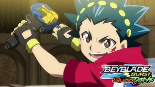 Beyblade Burst Quad Drive Valt Aoi vs Rashad Castellano de España [upl. by Neltiak]