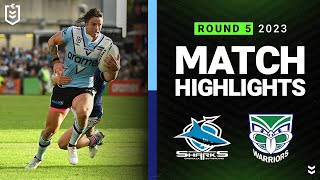 NRL 2023  Sharks v Warriors  Match Highlights [upl. by Eldnar923]