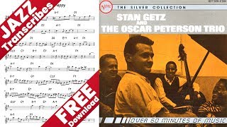 I Want To Be Happy  Stan Getz Solo Transcription「Stan Getz amp The Oscar Peterson Trio」 [upl. by Anitnatsnok93]