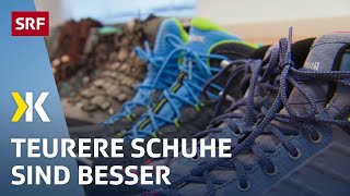 Wanderschuhe im Test Günstige Produkte schneiden nicht gut ab  2017  Kassensturz  SRF [upl. by Butler]