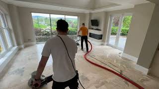 How to Polish Travertine floors [upl. by Nedloh]