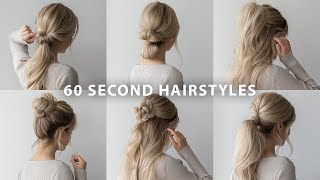 6 60 SECOND HAIRSTYLES ✨ Cute Hairstyles For Long Hair [upl. by Montford]