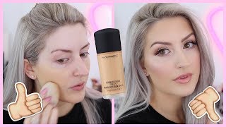 MAC STUDIO FIX FLUID FOUNDATION REVIEW  COMBO SKIN  NC20 [upl. by Monie448]