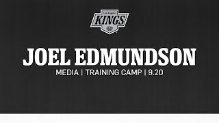 Defenseman Joel Edmundson  0920 LA Kings Training Camp  Media Availability [upl. by Billye]