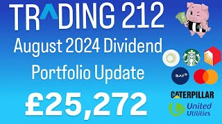 Trading 212 AUGUST 2024 Dividend Update  BEST MONTH EVER  How Much My £25000 Portfolio Paid Me [upl. by Ungley]