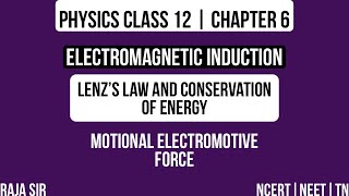 Physics Class 12 chapter 6Electromagnetic induction  Lenz’s law and conservation of energy [upl. by Schroeder]