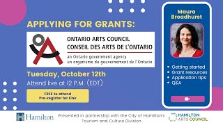 Professional Development 2021 Applying for Grants Ontario Arts Council [upl. by Grizelda901]