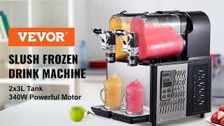 VEVOR Commercial Slushy Machine Home Slush Frozen Drink Machine with Automatic Clean [upl. by Aronow]