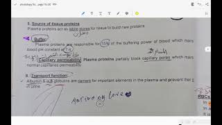 فيسيولوجى اولى تمريض AlbuminGlobulin AG Ratio و Functions of Plasma Proteins RBCs من صفحة 720 [upl. by Nosyaj637]