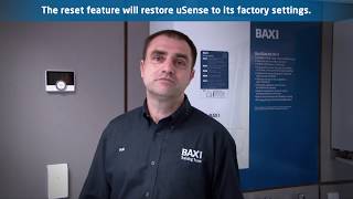 Baxi uSense  How to reset to default factory settings [upl. by Preston]