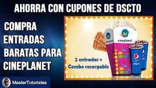 Ahorra Comprando Con Cupones de Descuento  Compra Entradas Baratas y Combos Para Cineplanet Online [upl. by Brittain]