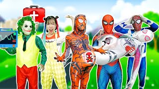 5 SPIDERMAN BROS In Real Life  Rescue SpiderMan IN DANGER  Best action video compilation [upl. by Evars]