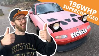 Our Infamous PINK 196BHP Supercharged Mazda MX5 Miata [upl. by Ilrac]