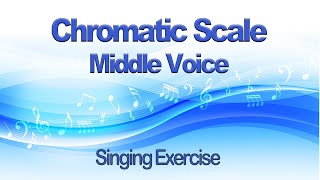 Chromatic Octave Scale for Middle Voice for Mezzo Soprano and Baritone how to sing vocal exercises [upl. by Rofotsirk]