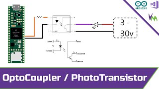 Using a OptoCoupler  Photo Transistor with Arduino in Visual Studio [upl. by Adaiha36]