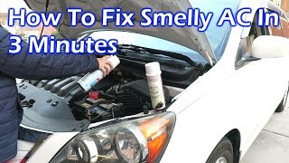 How to Fix Smelly AC in Your Car Like the Pro in 3 Minutes [upl. by Winchester931]