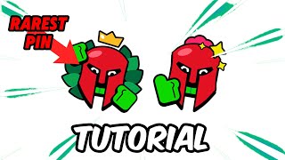 How to get the RAREST PIN in Brawl stars  Matcherino pin TUTORIAL [upl. by Bonney]