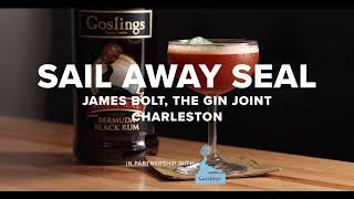 How to Make the Sail Away Seal with Goslings Black Seal Rum Cocktail Recipe Backstory [upl. by Adnovad7]