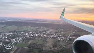 Transavia flight TO7037 PGF to ORY landing part with sunset views 28012024 🇫🇷👨🏼‍❤️‍👨🏽 [upl. by Clarise405]