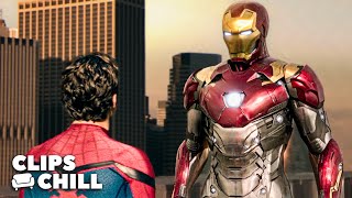 Iron Man Takes SpiderMans Suit  SpiderMan Homecoming Tom Holland Robert Downey Jr [upl. by Bock380]