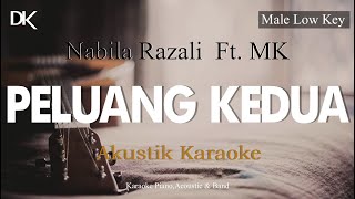 Peluang Kedua  Nabila Razali FtMK Male Low Key Karaoke Akustik [upl. by Enisamoht]