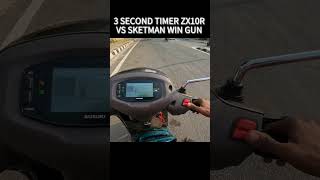 3 SECOND TIMER ZX10R VS SKETMAN WIN GUN 🔫 shorts youtubeshorts [upl. by Margalo]