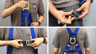 How to Put On a Full Body Safety Harness [upl. by Kelby]