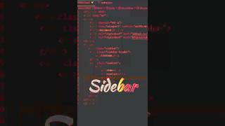 Sidebar using HTMLampCSS coding codinglife codingtutorial html5 css3 shorts webdesign [upl. by Ehsom593]