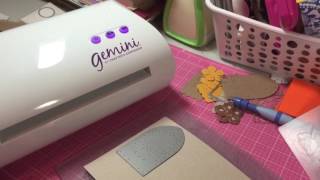 Gemini die cut demo cutting chipboard REVIEW DEMO [upl. by Aicileb]