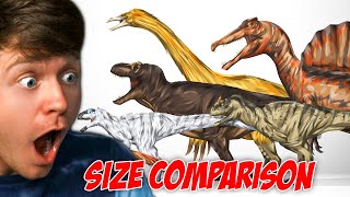 Reacting to the BIGGEST DINOSAUR SIZE COMPARISON [upl. by Cecilius]